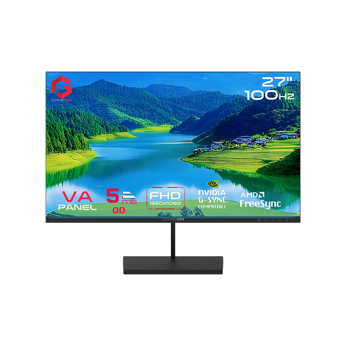 GAMEON GB27F100 Basic Series 27" FHD, 100Hz, 5ms, VA Panel Gaming Monitor - Black