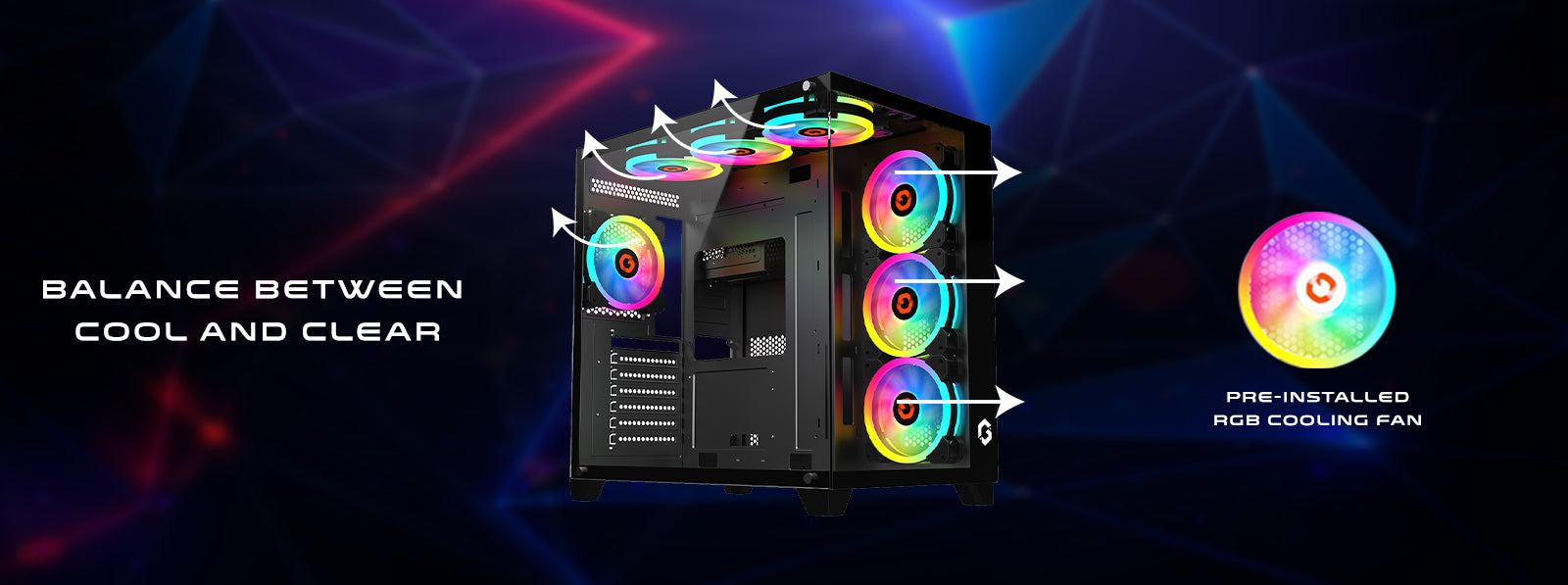 GAMEON Emperor Midnight Series Mid Tower Gaming Case - Black